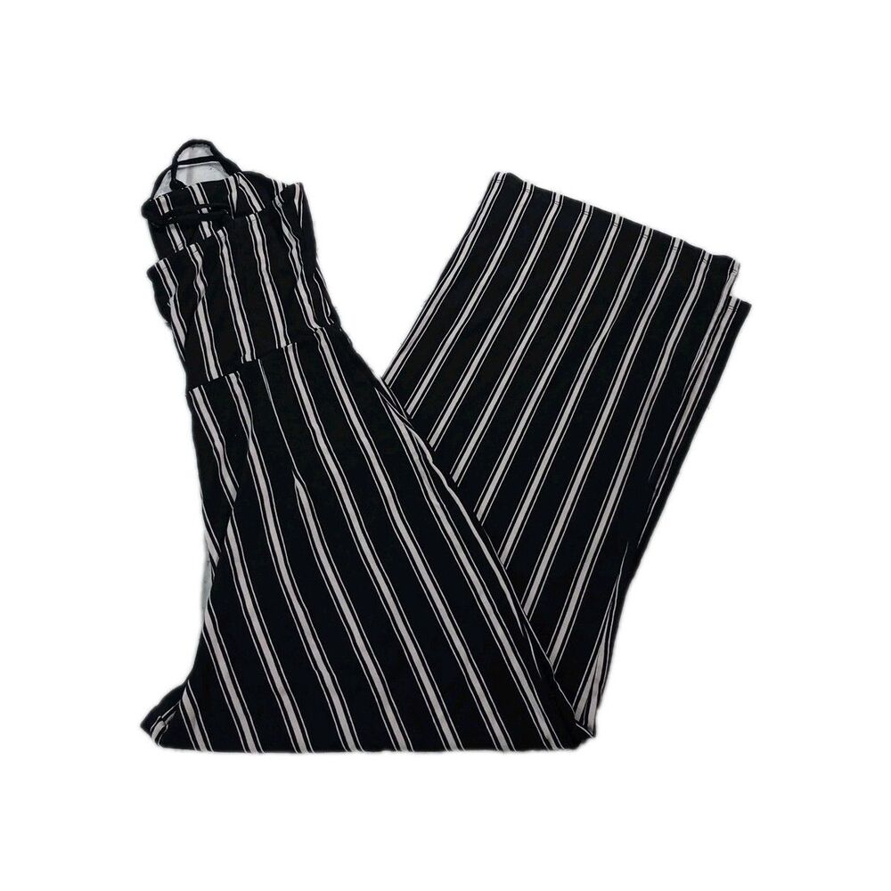 Bershka Women's Jumpsuit Striped Black/White sZ. Small